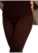 Thumbnail Pantalon chocolat uni avec une coupe slim muni d'une taille élastiquée - Image 5