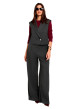 Thumbnail Blazer gris à rayures avec une coupe droite et un col à revers - Image 2