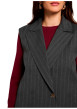 Thumbnail Blazer gris à rayures avec une coupe droite et un col à revers - Image 5