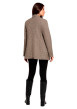 Thumbnail Blazer marron à motif pied-de-poule avec une coupe droite et un col à revers - Image 3