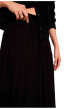 Thumbnail Jupe longue noire unie avec une coupe fluide et une taille élastiquée - Image 5