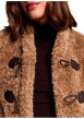 Thumbnail Blouson taupe uni sans manche avec une coupe droite et un col rond - Image 5