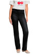 Thumbnail Pantalon noir uni avec une coupe bootcut muni d'un zip et d'un bouton - Image 4