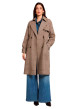 Thumbnail Trench taupe à carreaux avec une coupe droite et un col à revers - Image 2