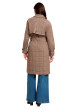 Thumbnail Trench taupe à carreaux avec une coupe droite et un col à revers - Image 3