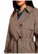 Thumbnail Trench taupe à carreaux avec une coupe droite et un col à revers - Image 5