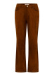 Thumbnail Pantalon marron uni avec une coupe bootcut muni d'un zip et d'un bouton