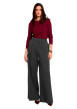 Thumbnail Pantalon gris à rayures avec une coupe bootcut muni d'un zip et d'une agrafe - Image 2