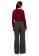 Thumbnail Pantalon gris à rayures avec une coupe bootcut muni d'un zip et d'une agrafe - Image 3