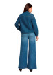 Thumbnail Jean en coton stone avec une coupe flare muni d'un zip et d'un bouton - Image 3