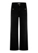 Thumbnail Jean en coton noir avec une coupe bootcut muni d'un zip et d'un bouton