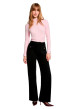 Thumbnail Jean en coton noir avec une coupe bootcut muni d'un zip et d'un bouton - Image 2