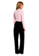 Thumbnail Jean en coton noir avec une coupe bootcut muni d'un zip et d'un bouton - Image 3