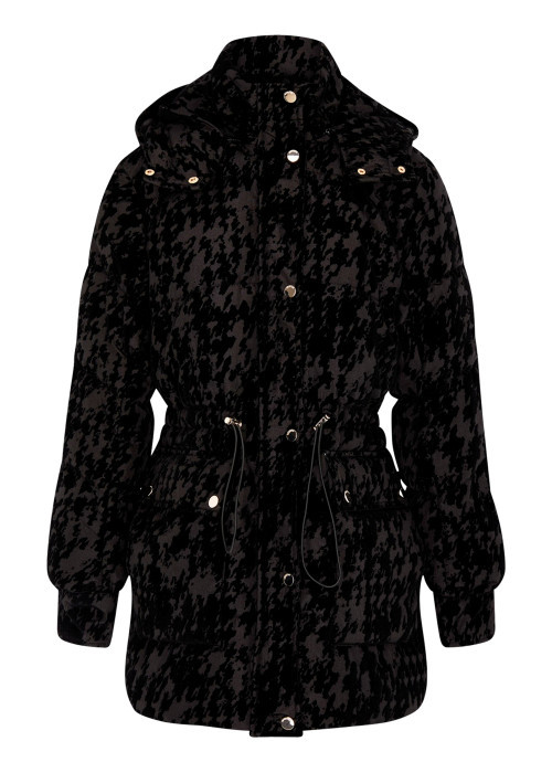 Doudoune noire à motif camouflage avec une...