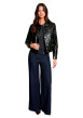 Thumbnail Blouson noir uniavec une coupe droite et des manches longues - Image 2