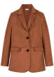 Thumbnail Blazer camel uni avec une coupe droite et des manches longues
