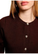 Thumbnail Gilet chocolat uni avec une coupe évasée et des manches longues - Image 5