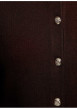 Thumbnail Gilet chocolat uni avec une coupe évasée et des manches longues - Image 6