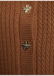 Thumbnail Gilet en coton camel uni avec une coupe droite et un col rond - Image 6