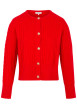 Thumbnail Gilet rouge uni avec une coupe ajustée et des manches longues