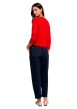 Thumbnail Gilet rouge uni avec une coupe ajustée et des manches longues - Image 3