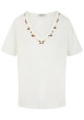 Thumbnail T-shirt en coton blanc uni avec une coupe droite et des manches courtes