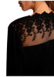 Thumbnail T-shirt noir uni avec une coupe moulante et des manches longues - Image 5