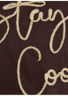 Thumbnail T-shirt marron à imprimé avec une coupe droite et un col rond - Image 6