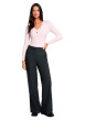 Thumbnail Top rose uni avec une coupe moulante et des manches longues - Image 2
