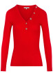 Thumbnail Top rouge uni avec une coupe moulante et des manches longues