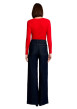 Thumbnail Top rouge uni avec une coupe moulante et des manches longues - Image 3