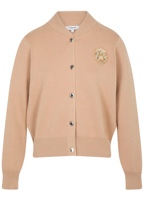 Gilet beige uni avec une coupe droite et des...