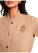 Thumbnail Gilet beige uni avec une coupe droite et des manches longues - Image 5