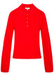 Thumbnail Pull rouge uni avec une coupe droite et des manches longues