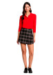 Thumbnail Pull rouge uni avec une coupe droite et des manches longues - Image 2