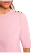 Thumbnail Pull rose uni avec une coupe droite et des manches courtes - Image 5