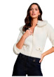 Thumbnail Blouson écru uni avec une coupe droite et des manches longues - Image 4