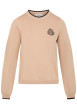 Thumbnail Pull beige uni avec une coupe droite et des manches longues