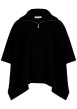 Thumbnail Poncho noir uni avec une coupe large et un col camionneur