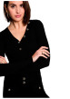 Thumbnail Top noir uni avec une coupe moulante et des manches longues - Image 3