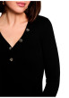 Thumbnail Top noir uni avec une coupe moulante et des manches longues - Image 4