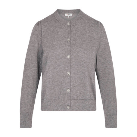 Gilet gris clair uni avec une coupe droite et...