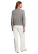 Thumbnail Gilet gris clair uni avec une coupe droite et des manches longues - Image 3