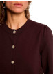 Thumbnail Gilet chocolat uni avec une coupe droite et des manches longues - Image 5