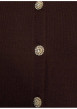 Thumbnail Gilet chocolat uni avec une coupe droite et des manches longues - Image 6