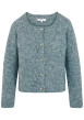 Thumbnail Gilet gris clair uni avec une coupe droite et des manches longues