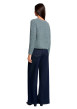 Thumbnail Gilet gris clair uni avec une coupe droite et des manches longues - Image 3