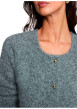 Thumbnail Gilet gris clair uni avec une coupe droite et des manches longues - Image 5