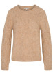 Thumbnail Pull beige uni avec une coupe droite et des manches longues