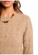 Thumbnail Pull beige uni avec une coupe droite et des manches longues - Image 5
